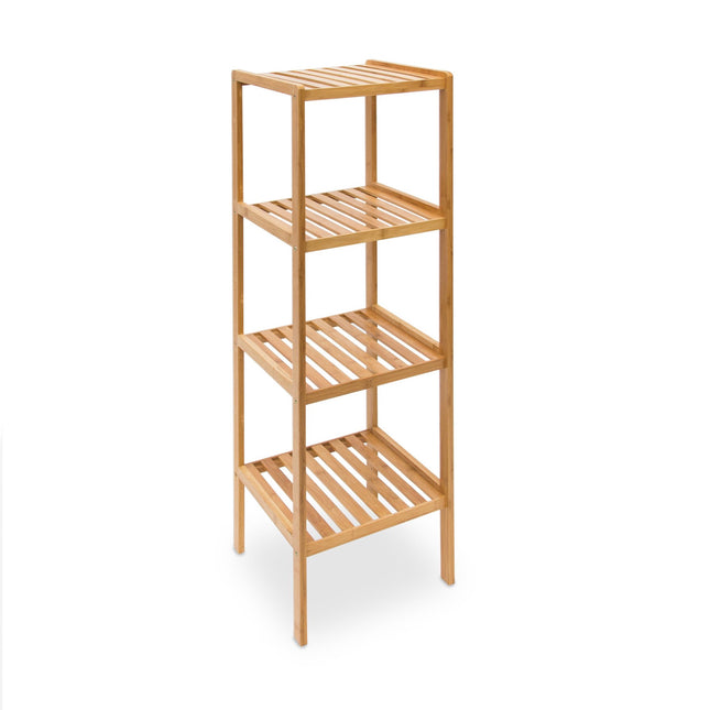 Bamboo bathroom shelf with 4 shelves