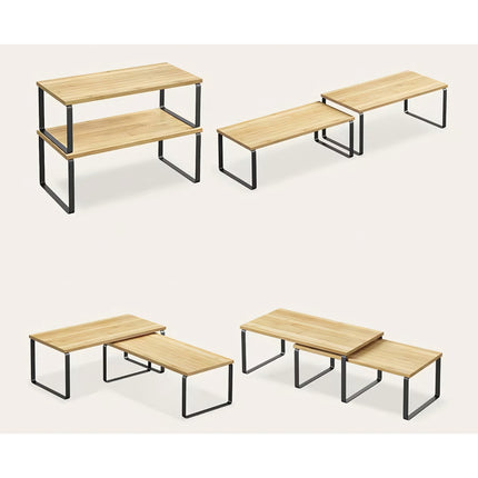 Bamboo kitchen shelf - 2 pcs Ruhhy 25661