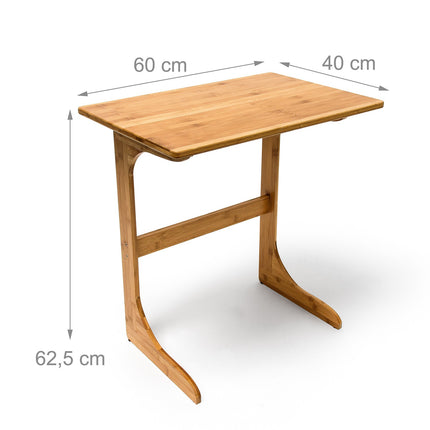 Bamboo laptop side table