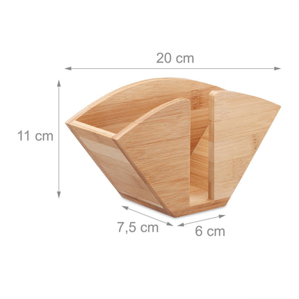 Bamboo napkin holder