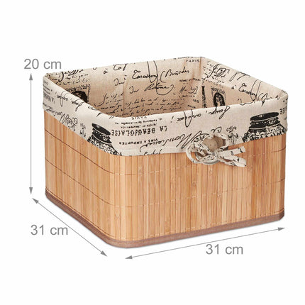 Bamboo storage basket