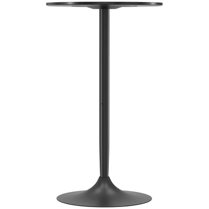 Baro stalas dviems, apvalus, 60x60x102 cm, juodas
