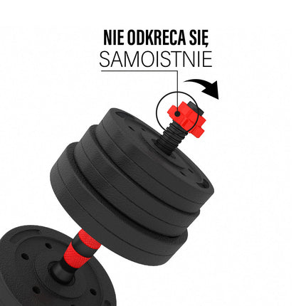 Barbell and Dumbbells Set, 20 kg, Composite Material