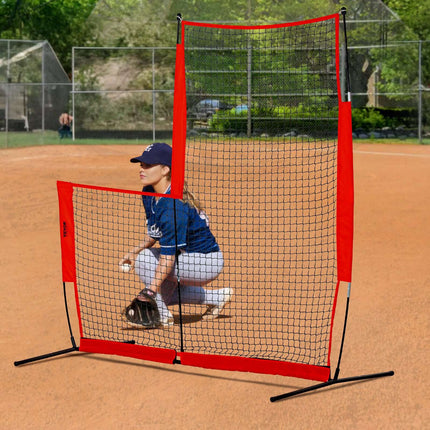 Baseball Softball L Screen 7x7 Ft Pitcher Protector Net