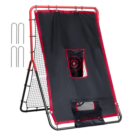 Baseball Softball Rebounder Net, 3 x 4.5 ft, 3-Zone