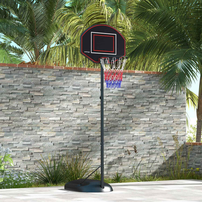 Adjustable stand for basketball hoop, 221-282 cm, crack-proof backboard