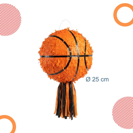 Krepšinio pinjatos rinkinys su lazda ir kauke, 25 cm