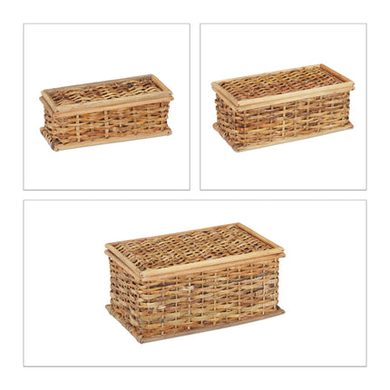 3 rotango krepšelių rinkinys