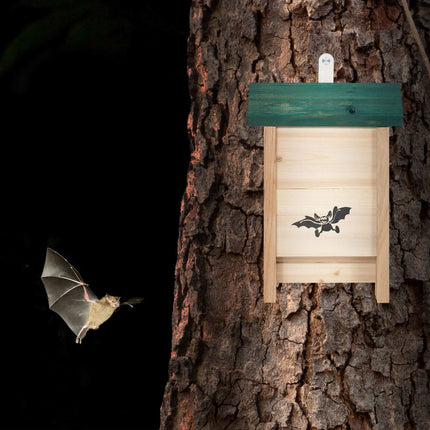 Bat Box Set of 2, Wooden Roosts with Landing Board