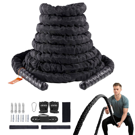 Battle Rope 1.5-Inch x 30 Ft, Polyester, Sleeve, Anchor