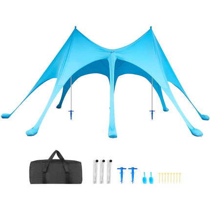 Beach Canopy Sun Shelter, UPF50+, 6.1 x 4 m, Pop-Up