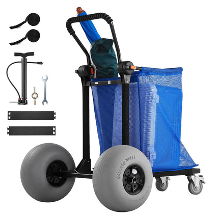 Beach Cart, 320 mm Balloon Wheels, 75 kg Folding Wagon