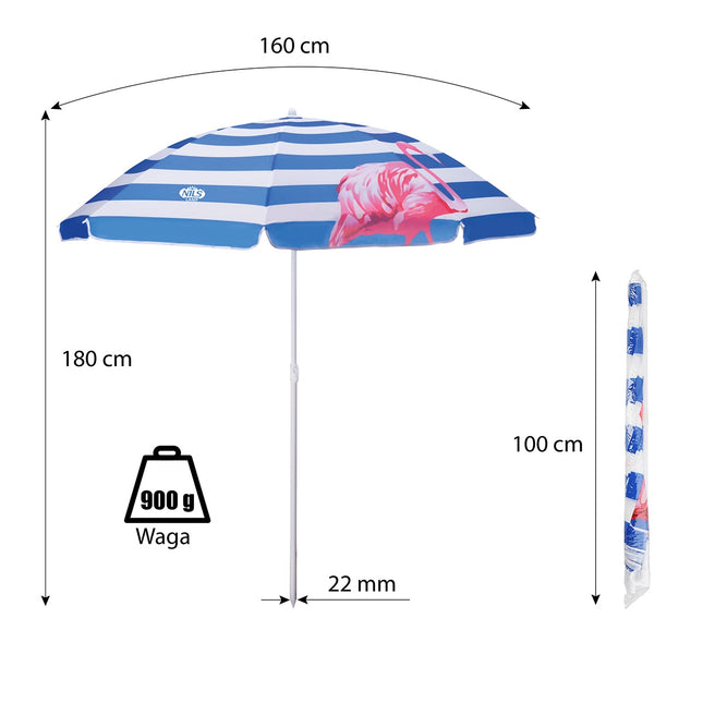 Paplūdimio skėtis, 180 cm, apsauga nuo UV spindulių