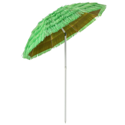 Paplūdimio skėtis 200 cm, reguliuojamo pasvirimo, 8 briaunų, žalias