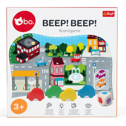Stalo žaidimas „Beep! Beep!“ šeimos pramogoms, 2-4 žaidėjams