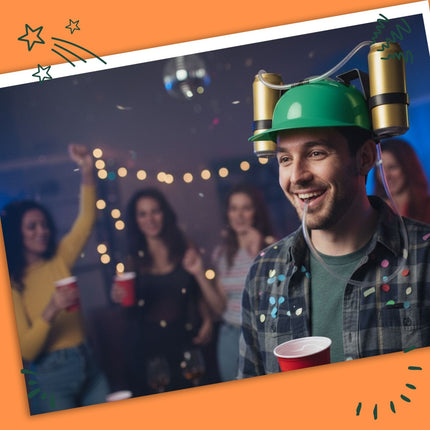 Alaus gėrimo kepurė - laisvų rankų vakarėlio aksesuaras
