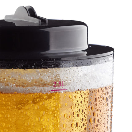 Beer column with tap