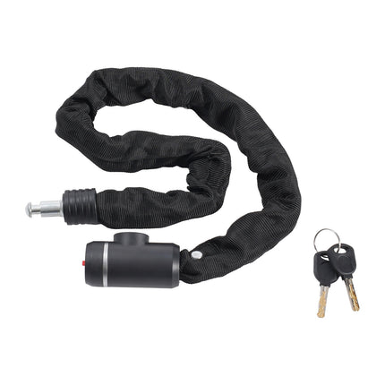 Bike Chain Lock, 8mm Steel, 2 Keys, 2.9 ft