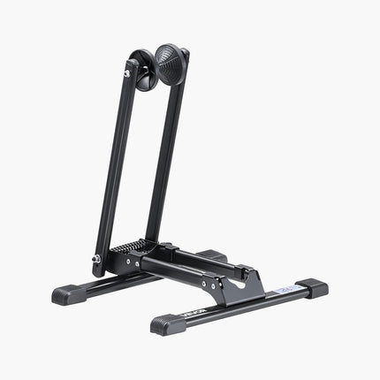 Bike Floor Stand, Foldable Carbon Steel, Fits 20–29 In