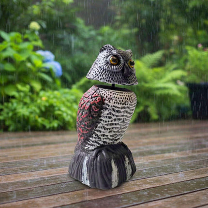 Paukščius atbaidantis pelėdos masalas su judančia galva, 20 cm