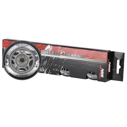 Juodi 72x24 82A ratukai ir ABEC-9 guoliai (4+8)