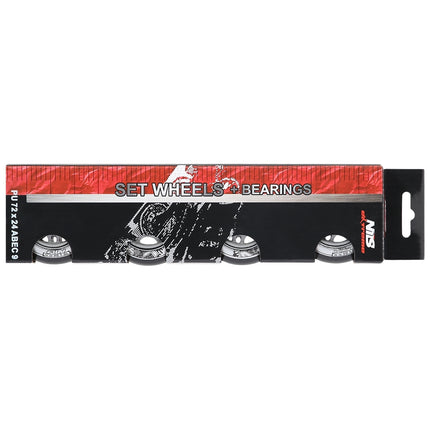 Juodi 72x24 82A ratukai ir ABEC-9 guoliai (4+8)