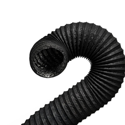 Juoda lanksti išmetimo žarna, 5 m x 75 mm, PVC ir aliuminis