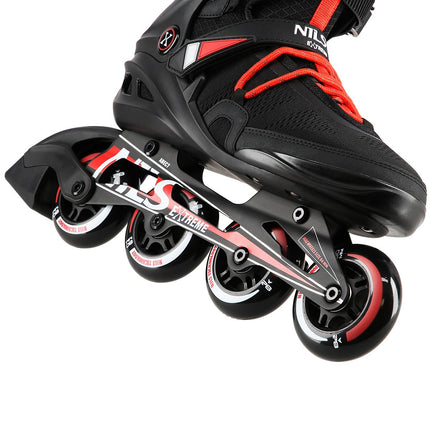Black Inline Skates, Size 44, Adjustable Fit