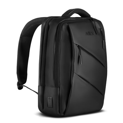 Juoda nešiojamojo kompiuterio kuprinė, USB-C prievadas, 15 l talpa