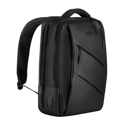 Juoda nešiojamojo kompiuterio kuprinė, USB-C prievadas, 15 l talpa