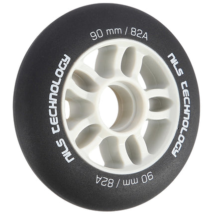 Black PU Wheels 90x24mm 82A, Set of 4