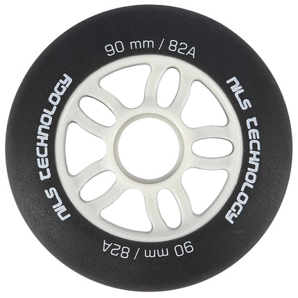 Black PU Wheels 90x24mm 82A, Set of 4