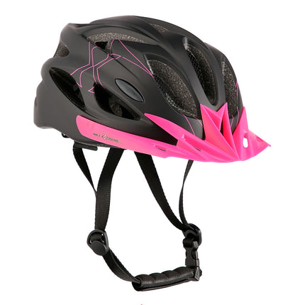 Juodai rožinis šalmas, S dydis (50-59 cm)