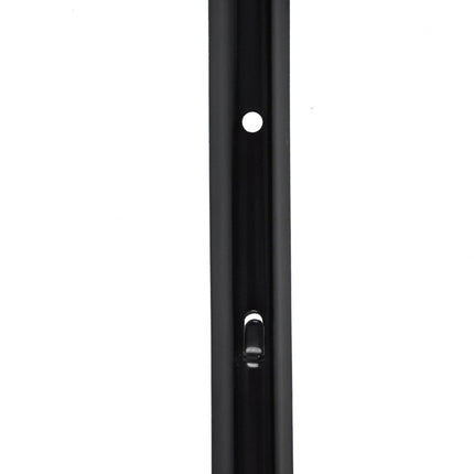 Juodi plieniniai tvoros stulpai, 90 cm, 10 vnt. rinkinys