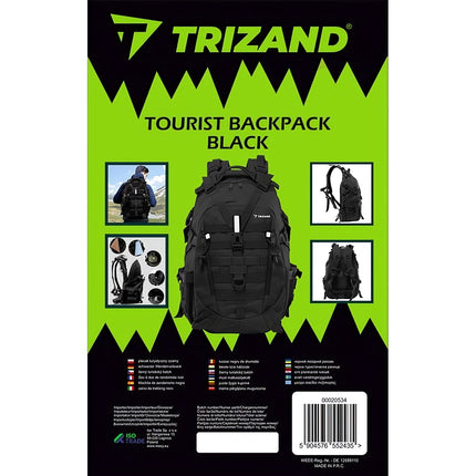 Juoda „Trizand 20534“ karinė/turistinė kuprinė