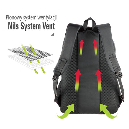 Juoda miesto kuprinė, patvari, erdvi, unisex