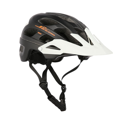 Juodai baltas M dydžio (53-58 cm) dviratininko šalmas