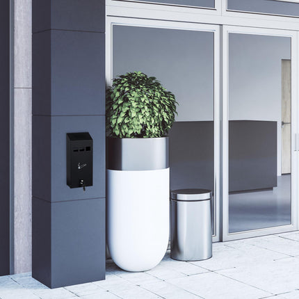 Black wall ashtray