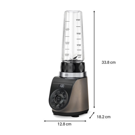 Maišytuvas, 1000 W, 8 automatinės programos, 700 ml butelis išsinešimui