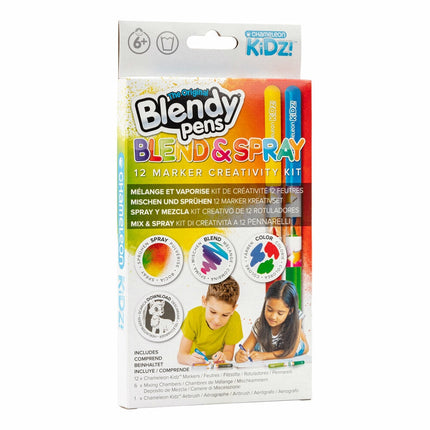 „Blendy Pens“ rašalinių prekių rinkinys, žymekliai „Blend And Spray“, 12 vnt.
