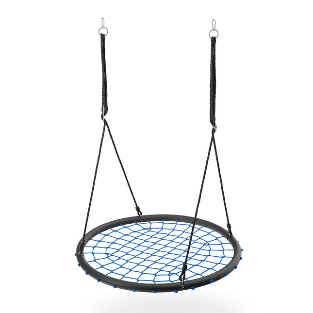 Mėlynos lėkštutės formos sūpynės, lauko, 100 cm skersmens