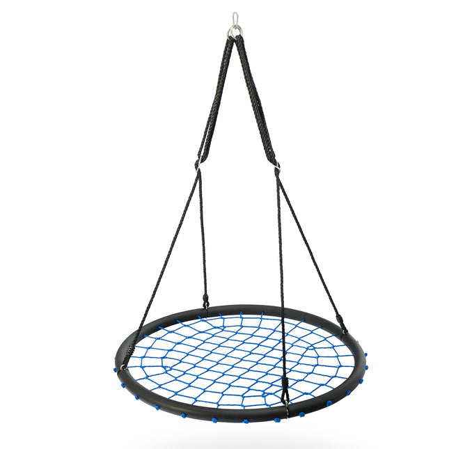 Mėlynos lėkštutės formos sūpynės, lauko, 100 cm skersmens