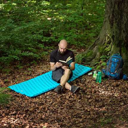 Mėlynas turistinis kilimėlis, lengvas, nešiojamas, „Nils Camp“