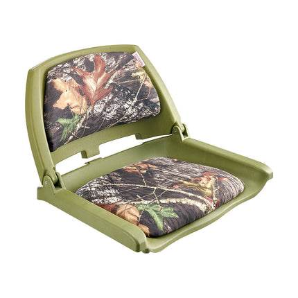 Boat Seat, Folding Low-Back, Cushioned PU, Camouflage