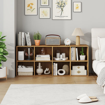Knygų lentyna su 8 skyriais, laisvai pastatomas daiktų laikymo blokas