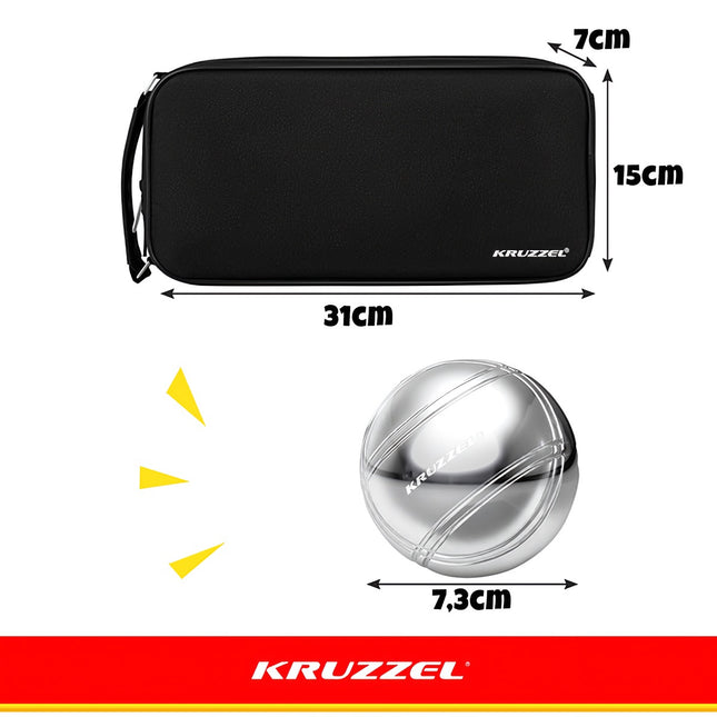 Petanko kamuoliukai 8 kamuoliukai + dangtelis KRUZZEL 22915