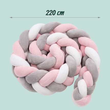 Pintas kūdikio lovelės užtiesalas, 220 cm – švelnus, spalvingas dizainas