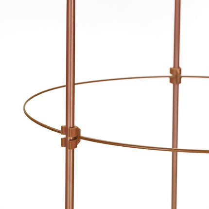 Brown Plant Supports with Rings, 120 cm