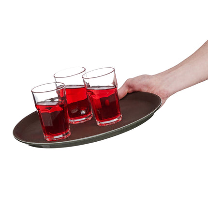 Rudas serviravimo padėklas maitinimui