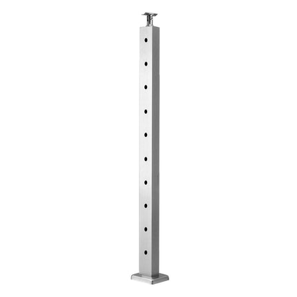 Cable Railing Post, 36-Inch Stainless Steel, Pre-Drilled